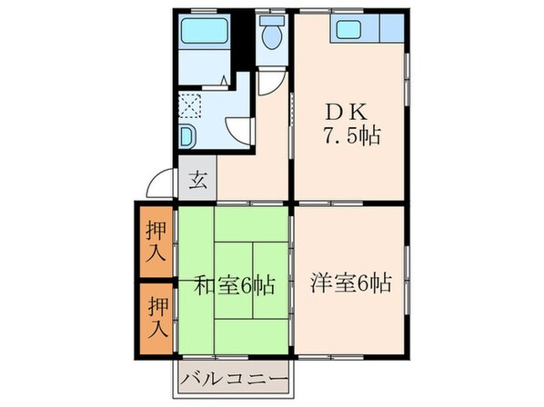 梅香荘の物件間取画像